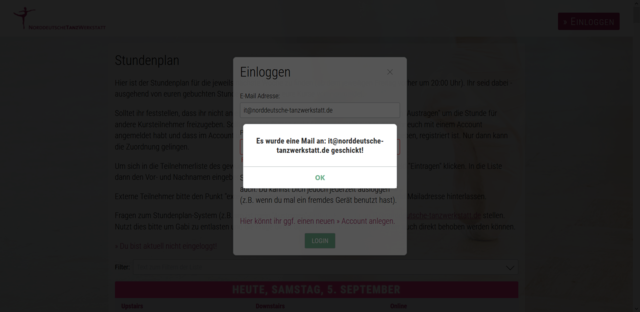 Passwort Reset auf dem Desktop