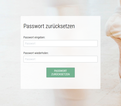 Passwort Reset auf dem Desktop