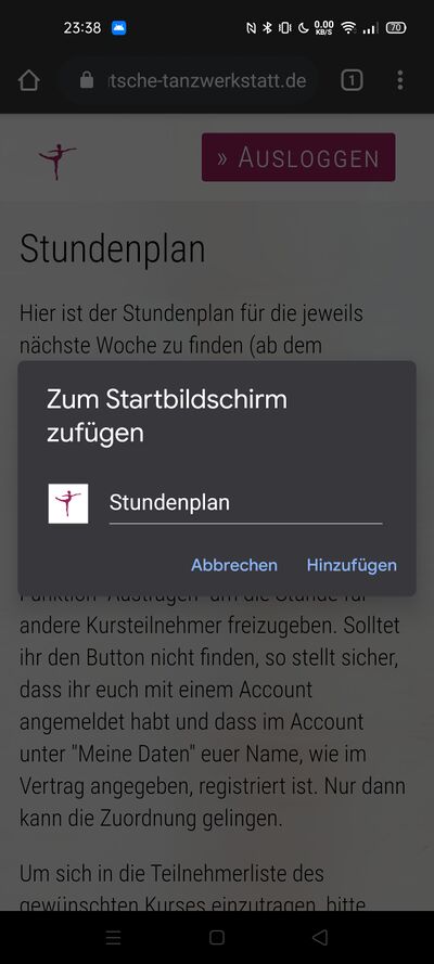 Registrieren eines Accounts auf dem Desktop