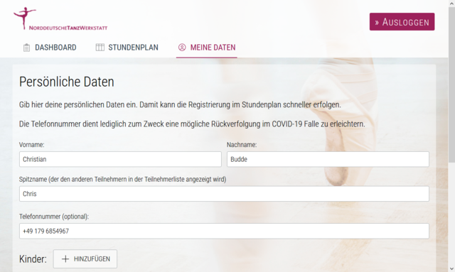 Meine Daten